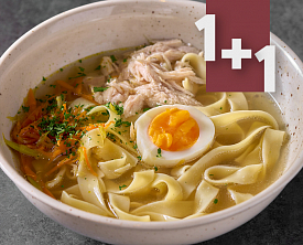 Куриная лапша с грибами