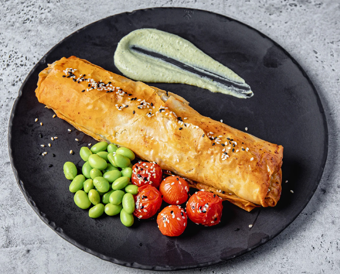 Филе лосося в хрустящем фило